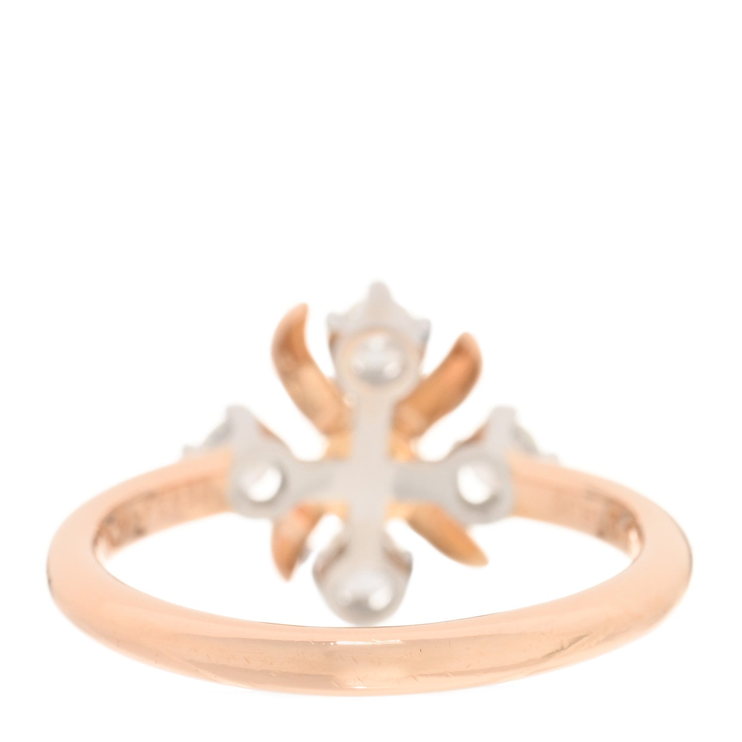 Tiffany 18K Rose Gold Platinum Diamond Schlumberger Lynn Ring 49 4.75 3 of 4