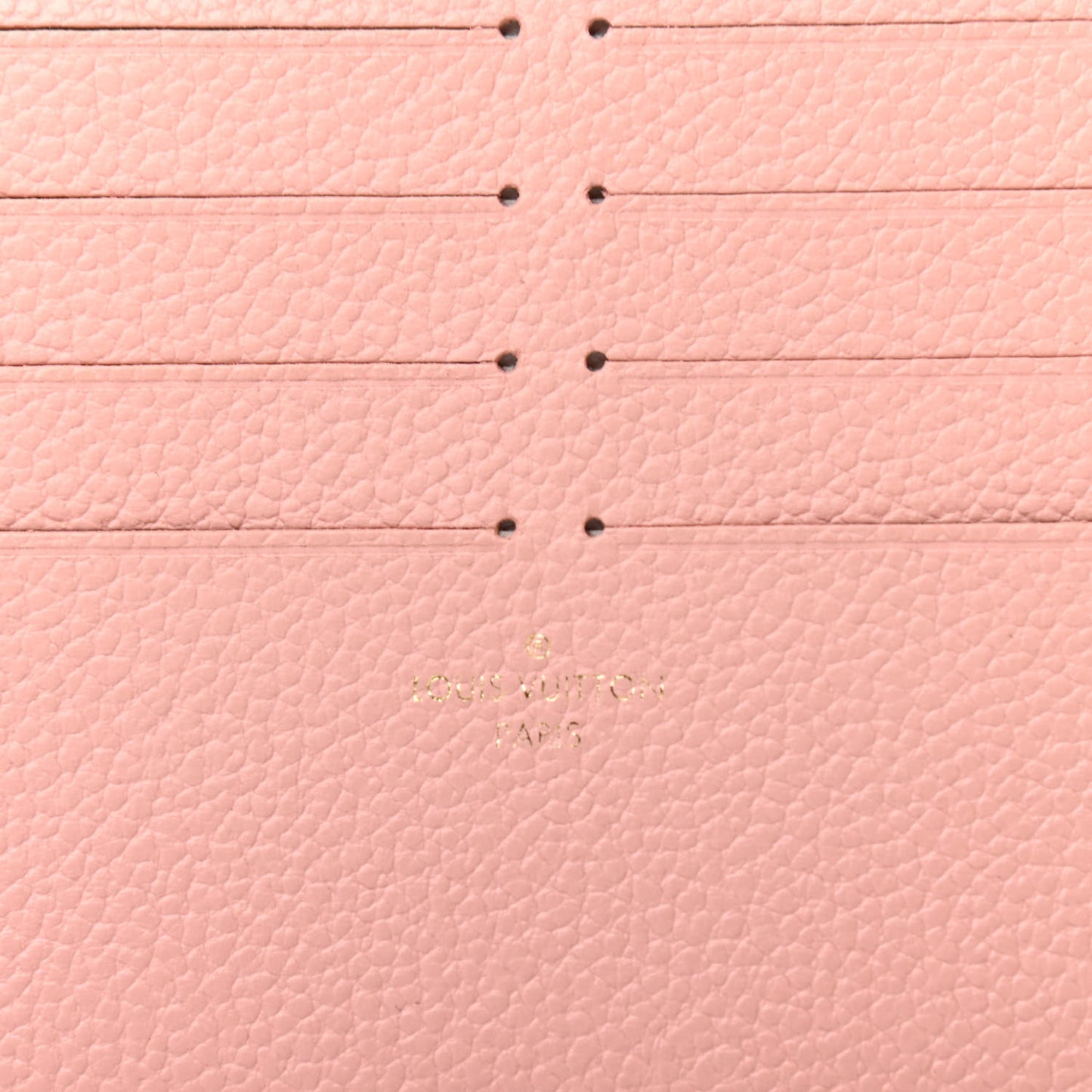 Calfskin Felicie Card Holder Insert Rose Poudre