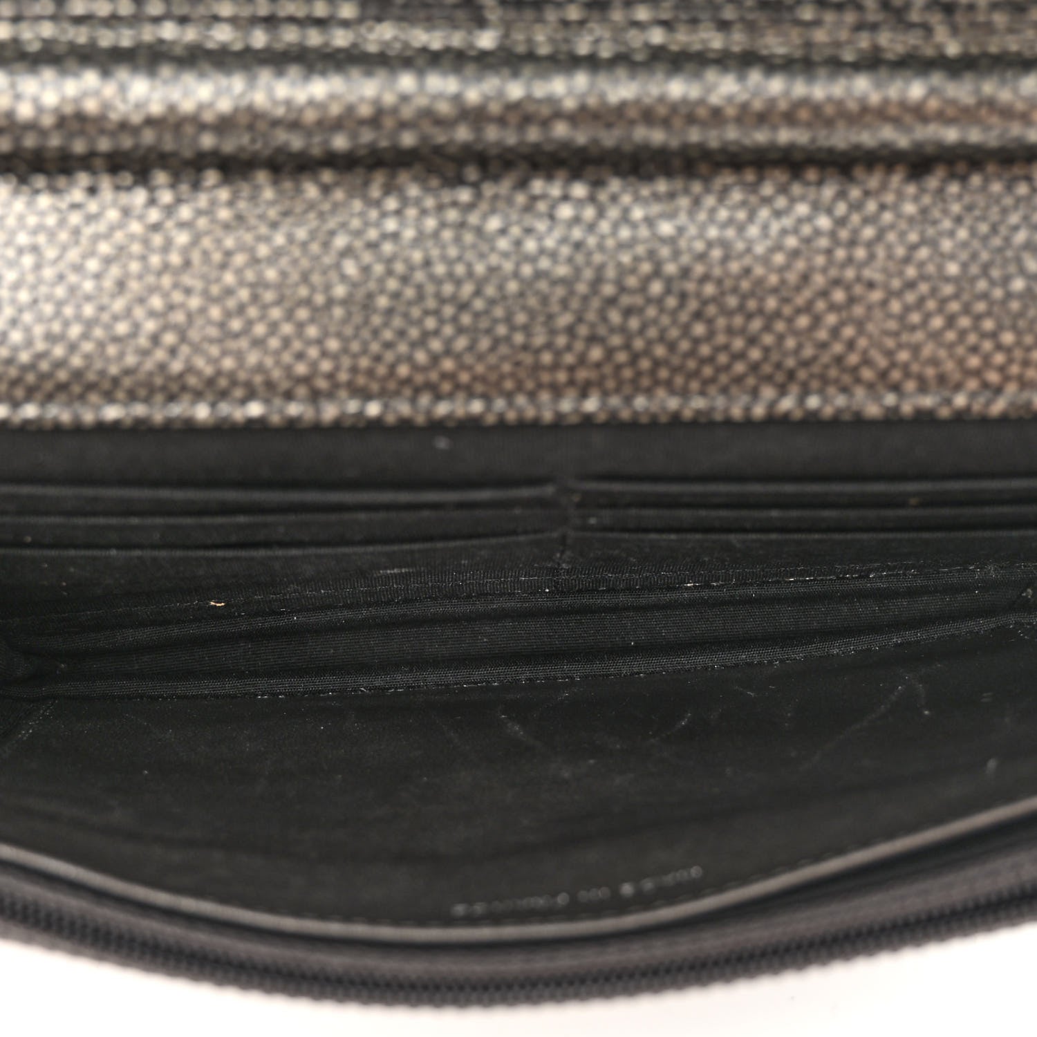 Chanel Metallic Caviar Timeless CC Wallet On Chain WOC Grey 5 of 11