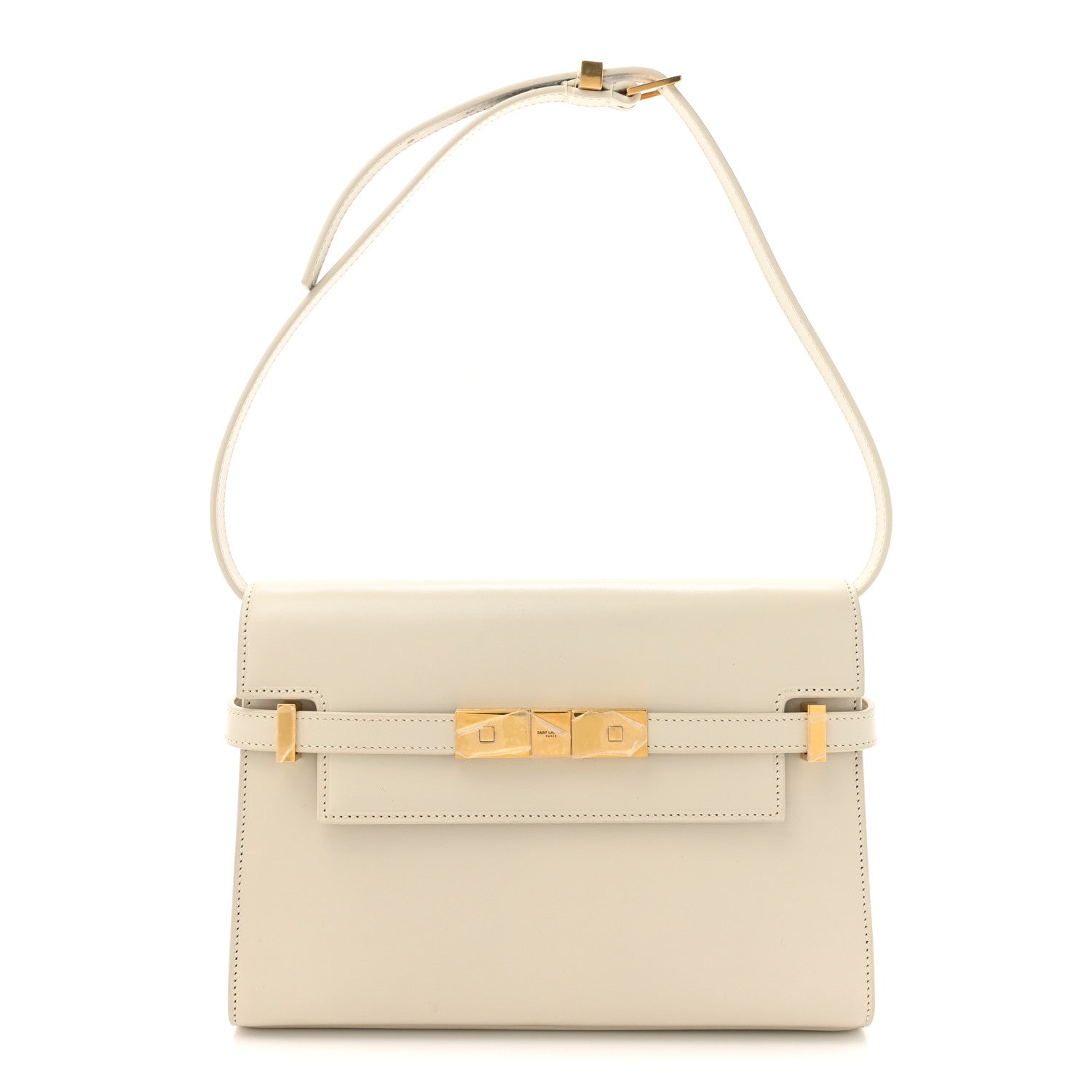 Saint Laurent Smooth Calfskin Small Manhattan Shoulder Bag Crema Soft 1 of 10