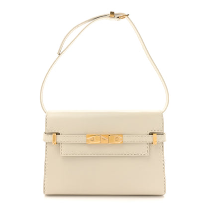 Saint Laurent Smooth Calfskin Small Manhattan Shoulder Bag Crema Soft 1 of 10