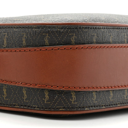 Saint Laurent Canvas Smooth Calfskin Le Monogramme Camera Bag Chestnut 9 of 11