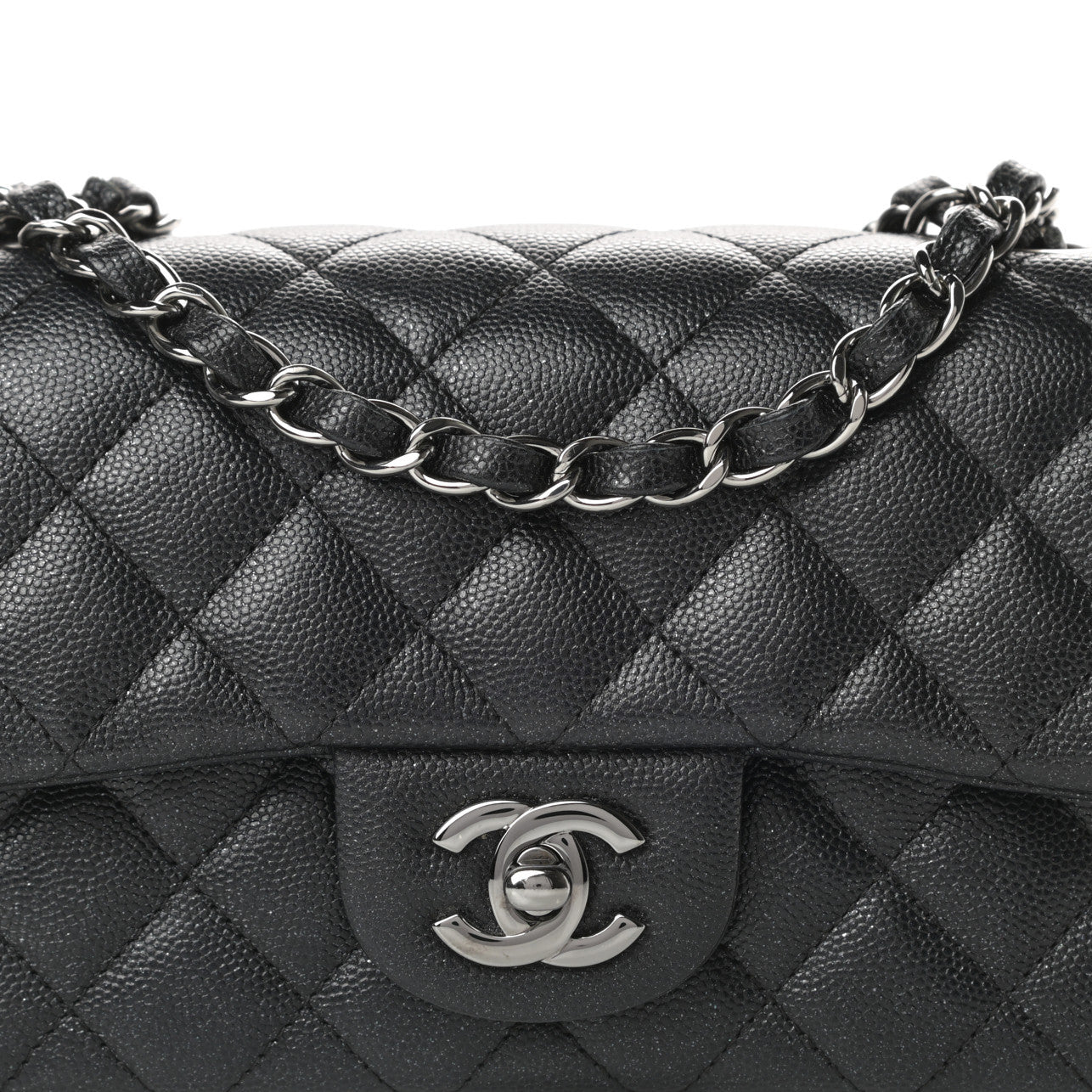 Chanel Iridescent Caviar Quilted Mini Rectangular Flap Black 10 of 11
