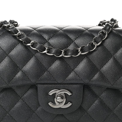 Chanel Iridescent Caviar Quilted Mini Rectangular Flap Black 10 of 11