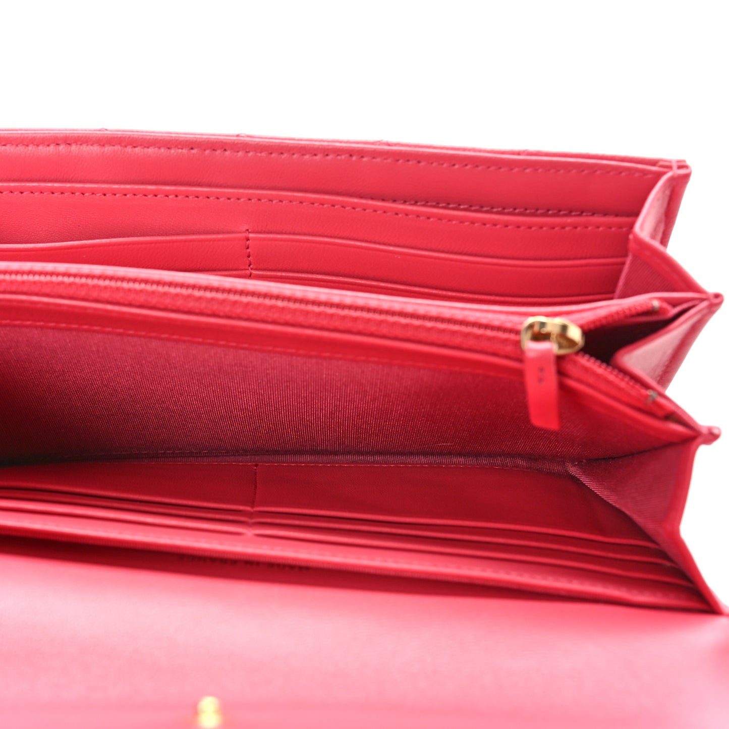 Lambskin Quilted Large Boy Gusset Flap Wallet Pink