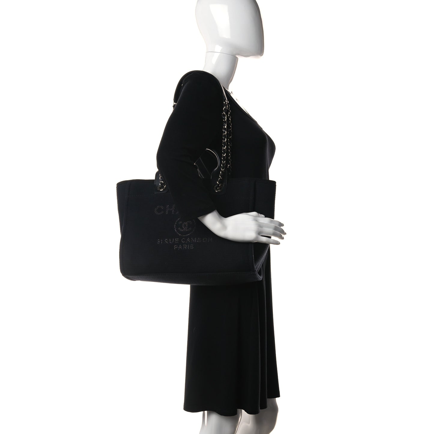 Mixed Fibers Small Deauville Tote Black
