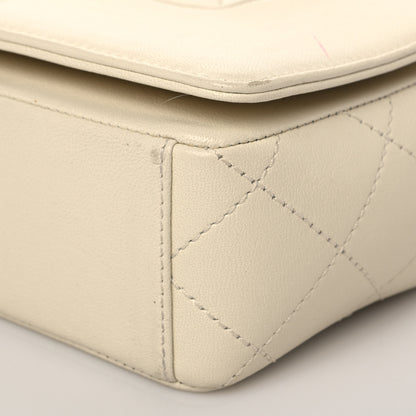 Chanel Sheepskin Quilted Medium Vintage Mademoiselle Flap White 8 of 9