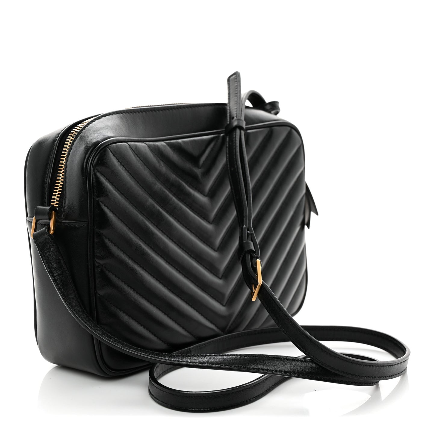 Calfskin Matelasse Monogram Lou Camera Bag Black