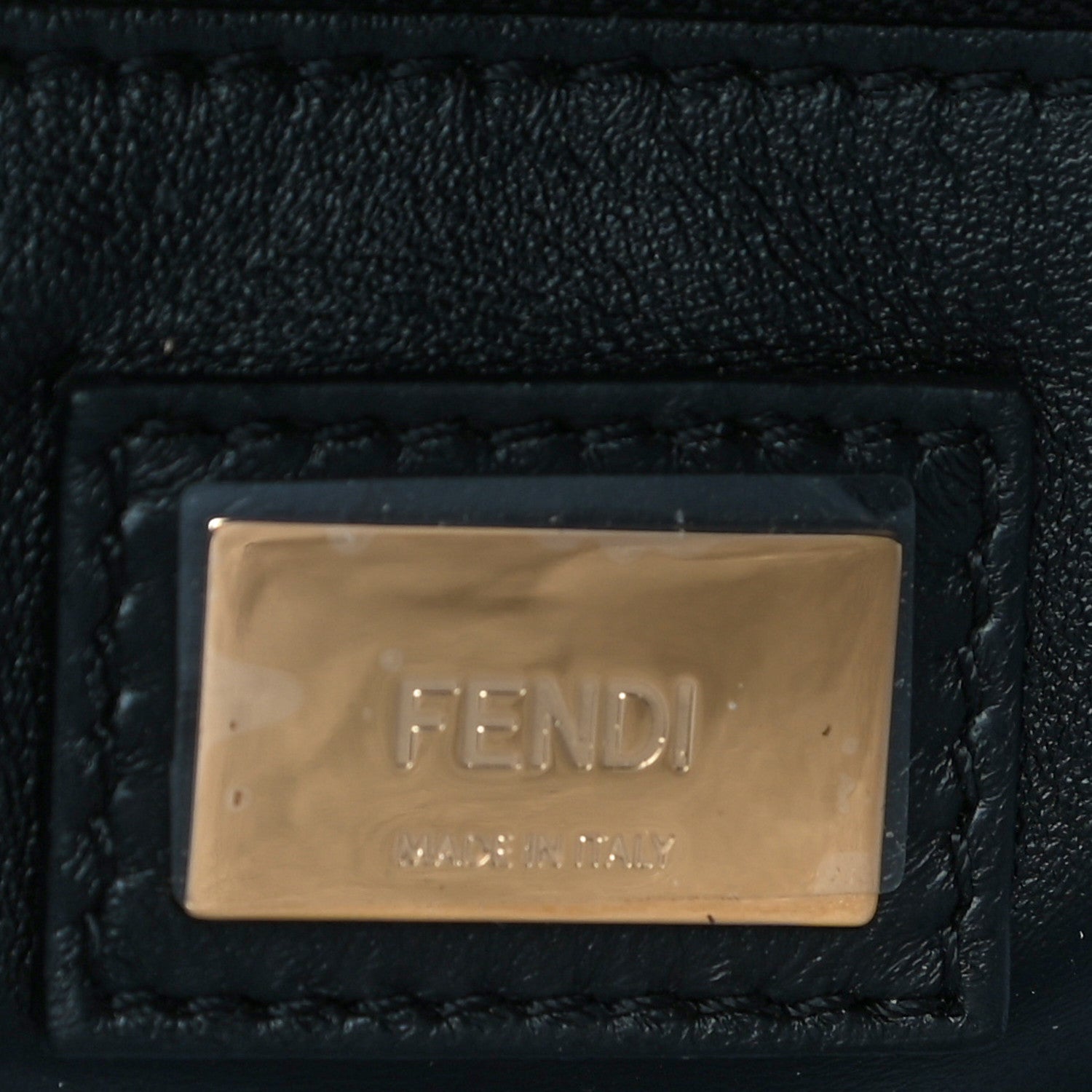 Fendi Nappa Mini Peekaboo Iconic Satchel Black 6 of 14