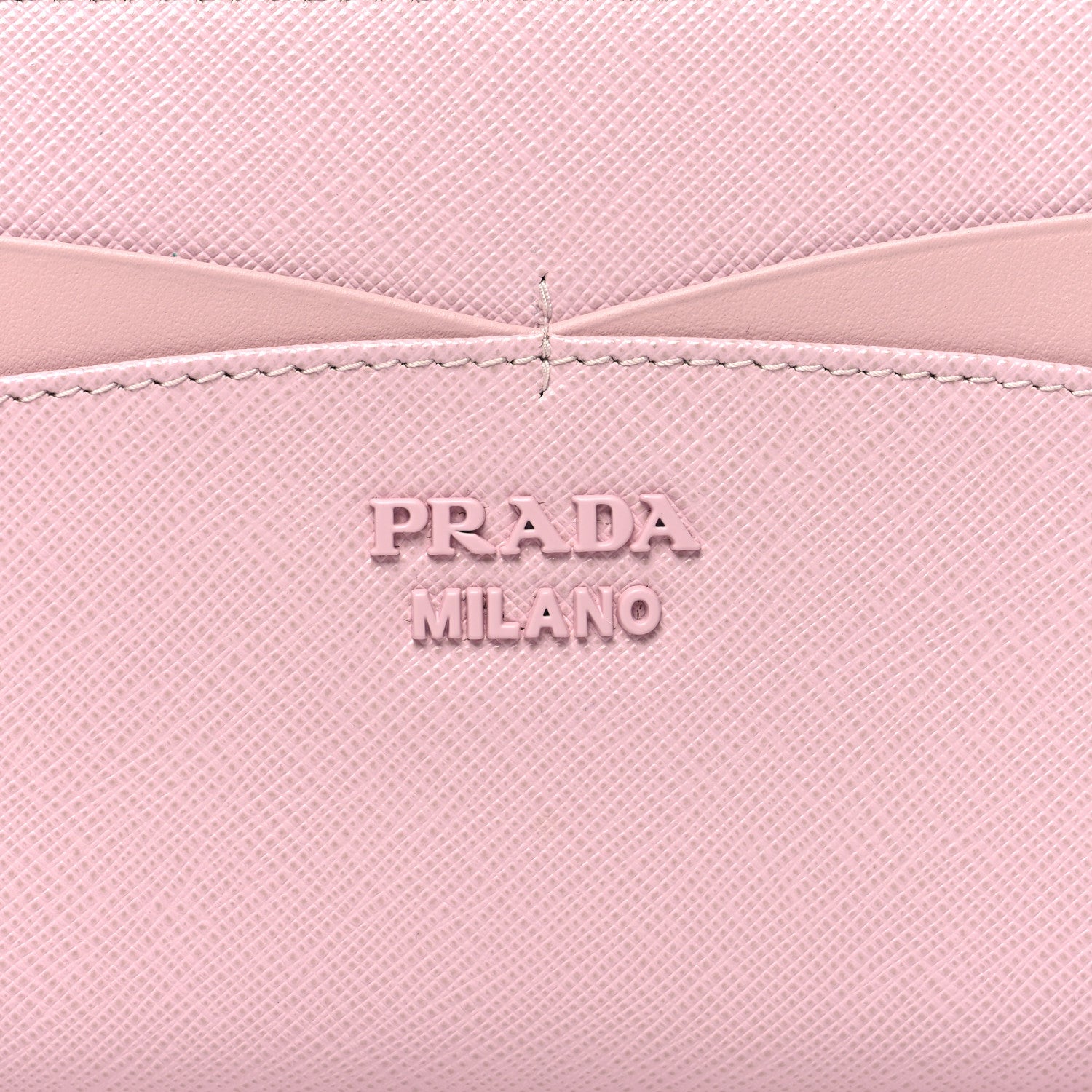 Prada Saffiano Zip Around Wallet Alabaster Pink 7 of 8