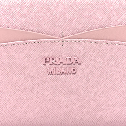 Prada Saffiano Zip Around Wallet Alabaster Pink 7 of 8
