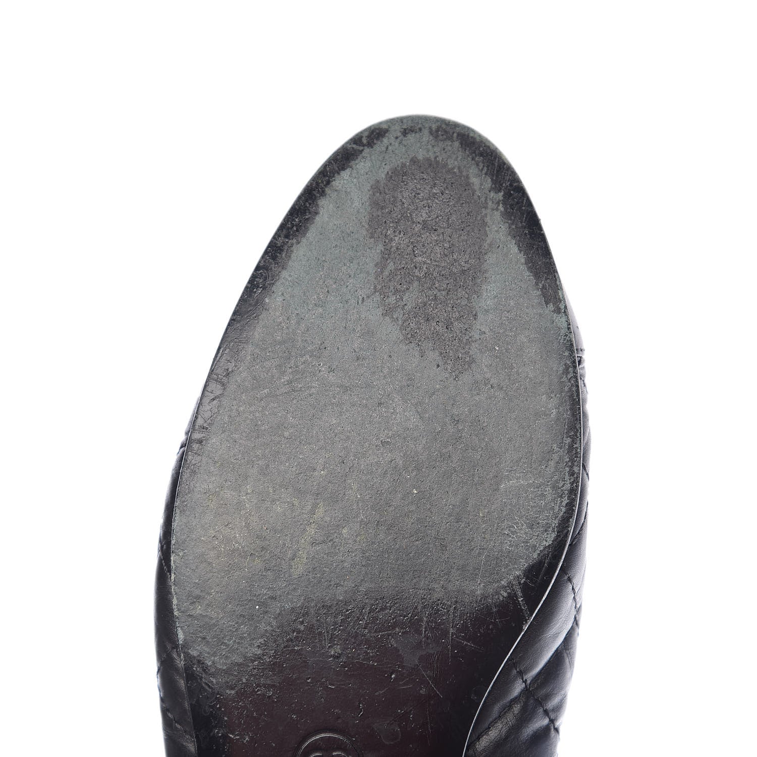 Chanel Aged Calfskin Quilted Cap Toe Ballerina Flats 41 Black 9 of 12