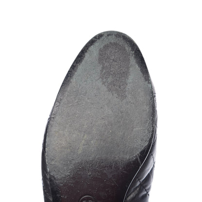 Chanel Aged Calfskin Quilted Cap Toe Ballerina Flats 41 Black 9 of 12
