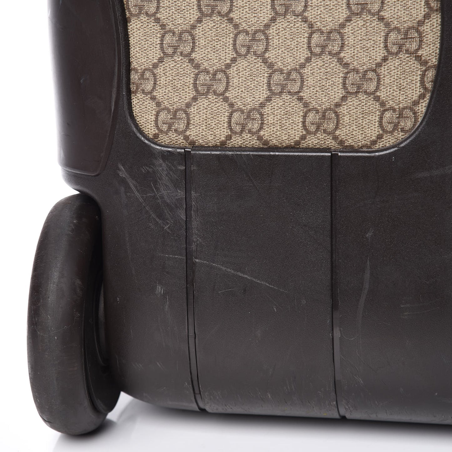 GG Plus Monogram Trolley Suitcase Dark Brown