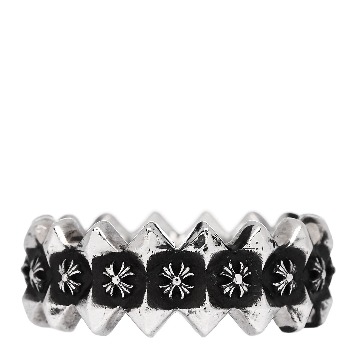 Sterling Silver CH Plus Punk Band Ring 60 9