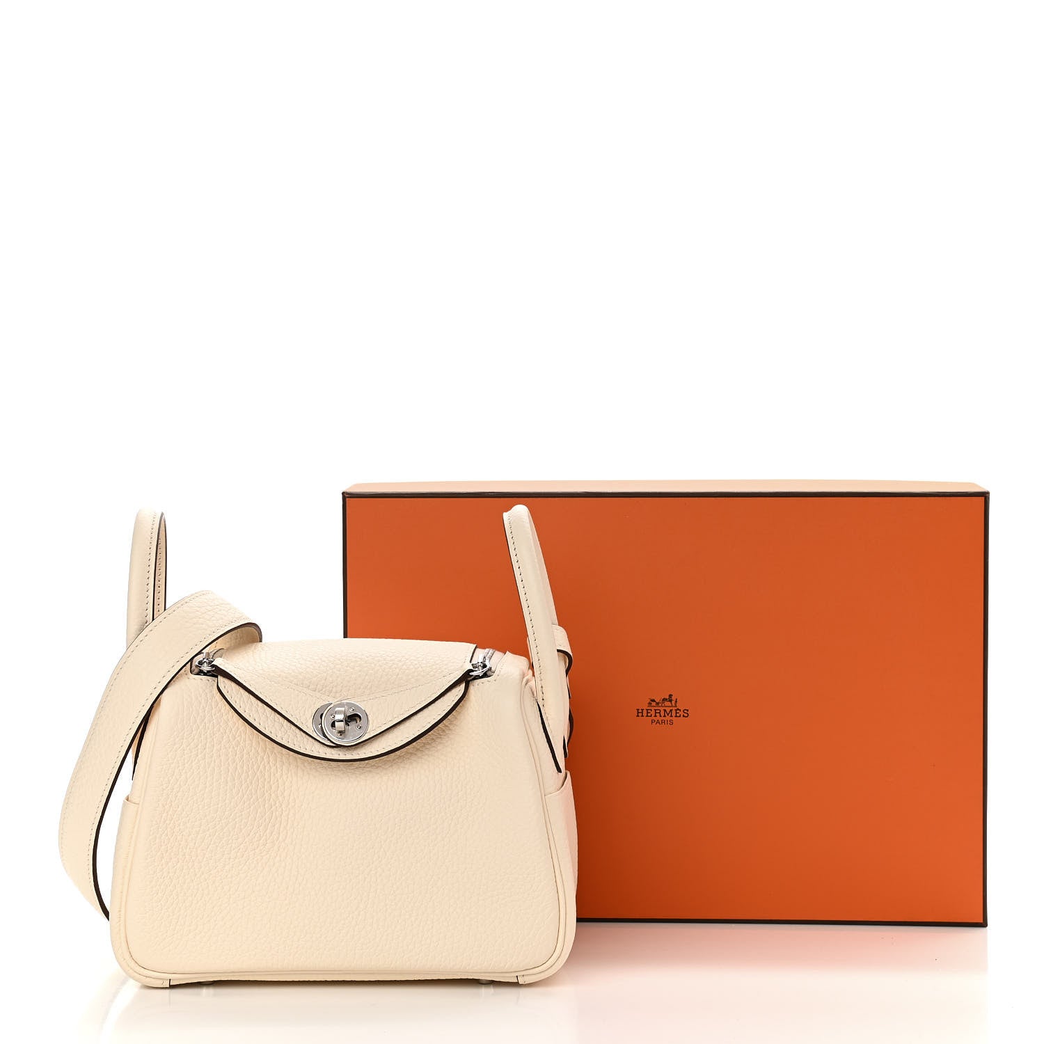 Hermes Taurillon Clemence Mini Lindy 20 Nata 11 of 11
