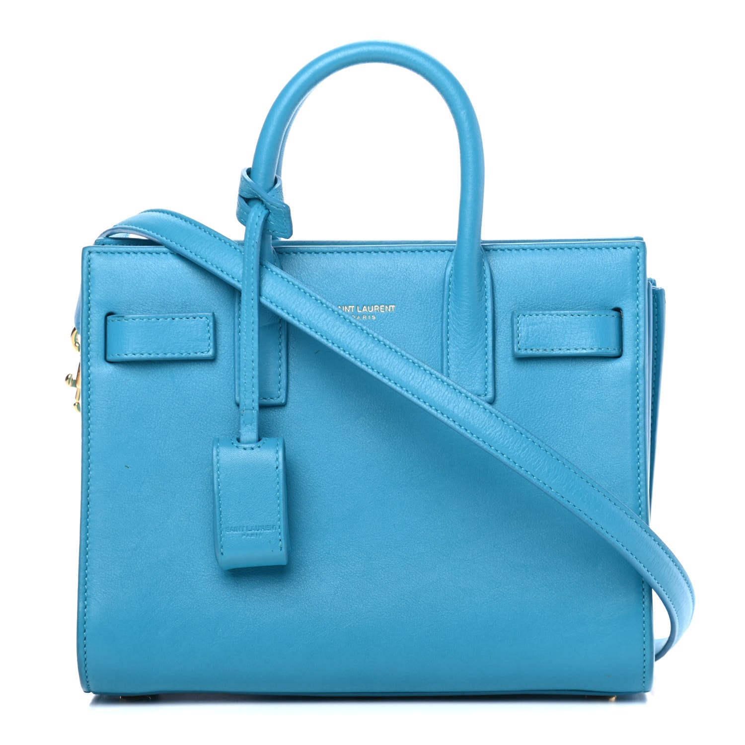 Saint Laurent Calfskin Nano Sac De Jour Turquoise 1 of 4