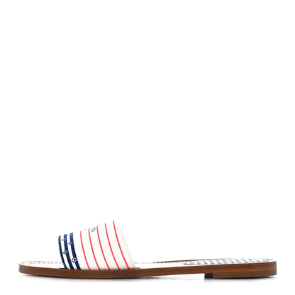 Louis Vuitton Canvas LV Escale Striped Lock It Flat Mule 36 Blue 1 of 7