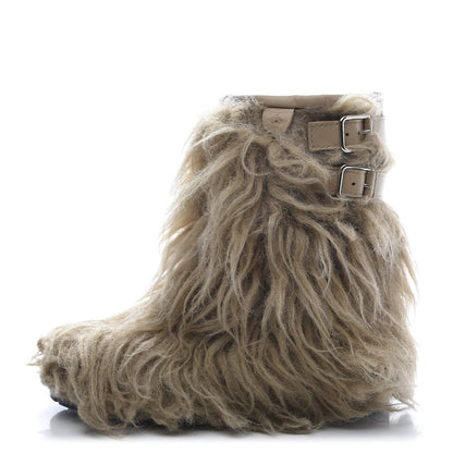 Chanel Fantasy Fur Mukluks Short Boots 38.5 Beige 1 of 8
