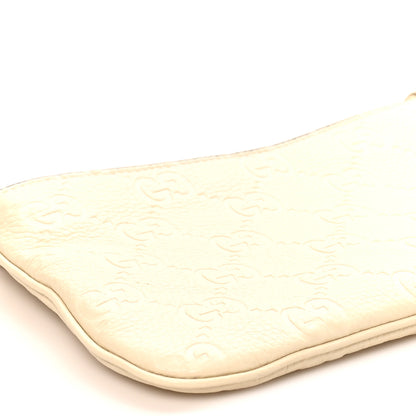 Gucci GG Grainy Calfskin Emblem Super Mini Shoulder Bag Ivory 9 of 11