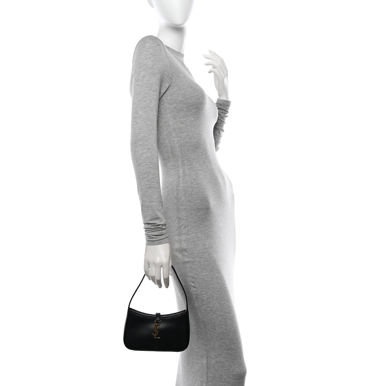 Saint Laurent Smooth Calfskin Le 5 A 7 Mini Hobo Black 2 of 12