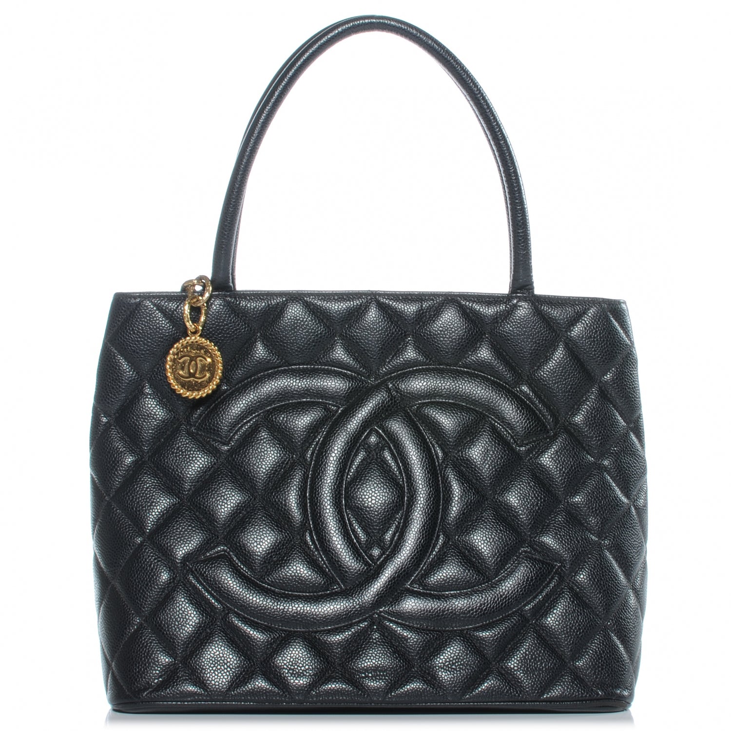 Chanel Caviar Medallion Tote Black 1 of 8