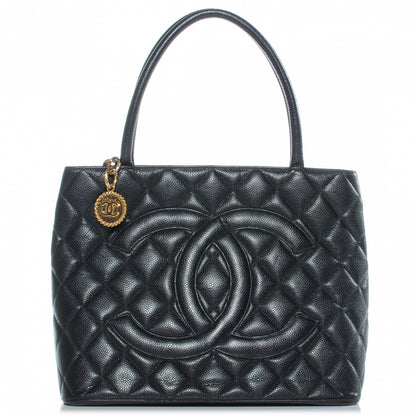 Chanel Caviar Medallion Tote Black 1 of 8
