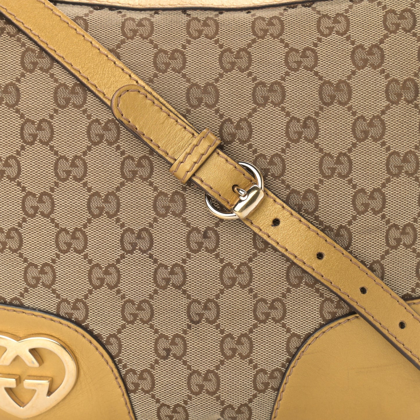 Monogram Small Lovely Heart Messenger Gold