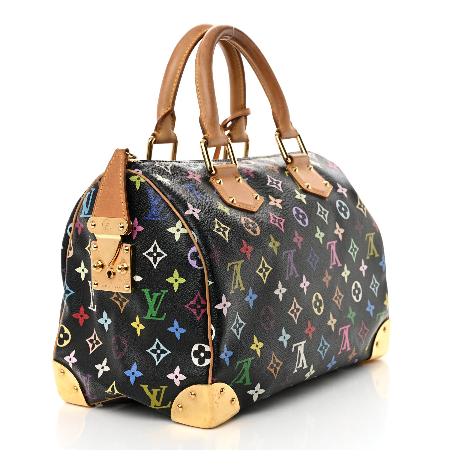 Louis Vuitton Monogram Multicolor Speedy 30 Black 3 of 10
