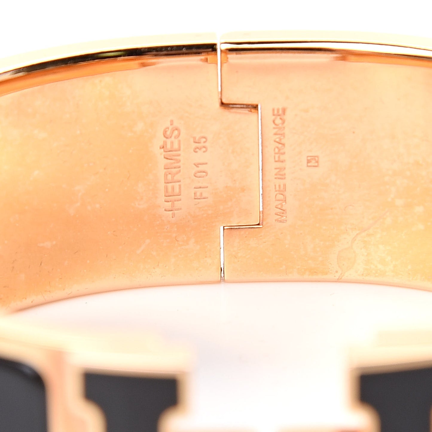 Enamel Wide Clic Clac H Bracelet GM Black
