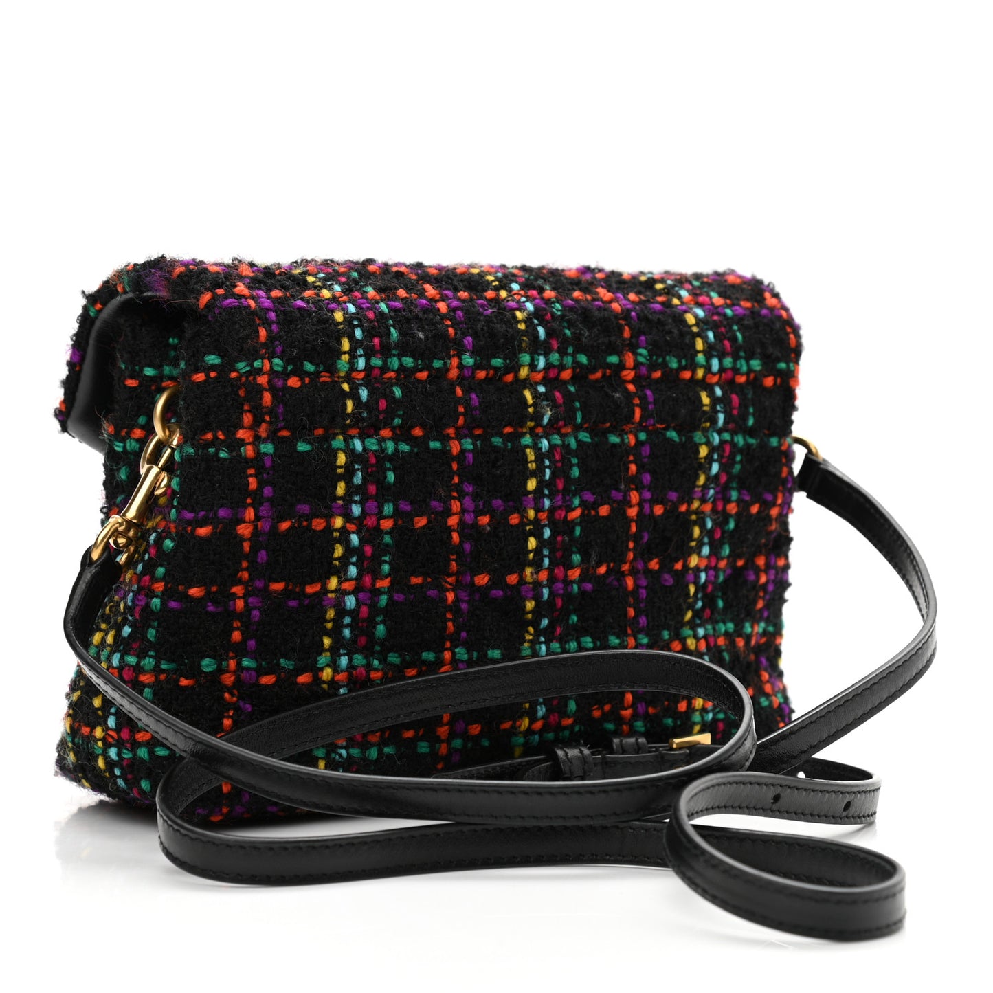 Tweed Toy Loulou Shoulder Bag Black