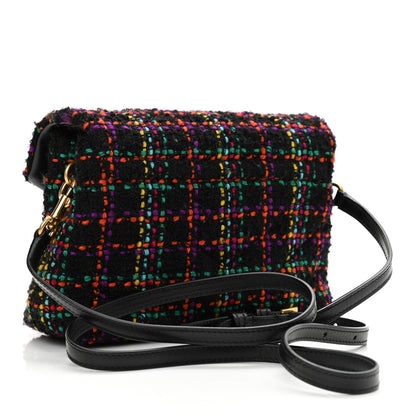 Saint Laurent Tweed Toy Loulou Shoulder Bag Black 3 of 11