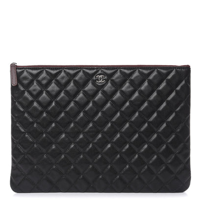 Chanel Caviar Quilted Large Cosmetic Case Black 1 of 8