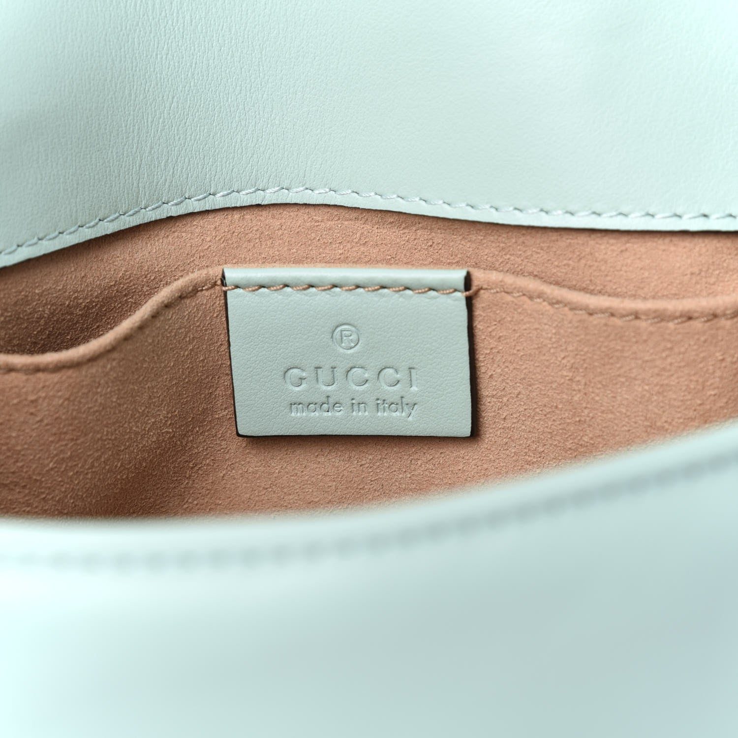 Gucci Calfskin Matelasse Mini GG Marmont Shoulder Bag Water Green 6 of 9