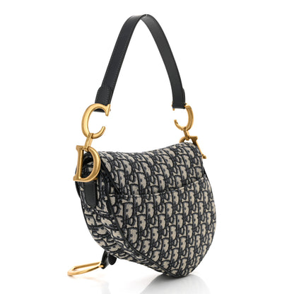 Christian Dior Oblique Saddle Bag Blue 3 of 10