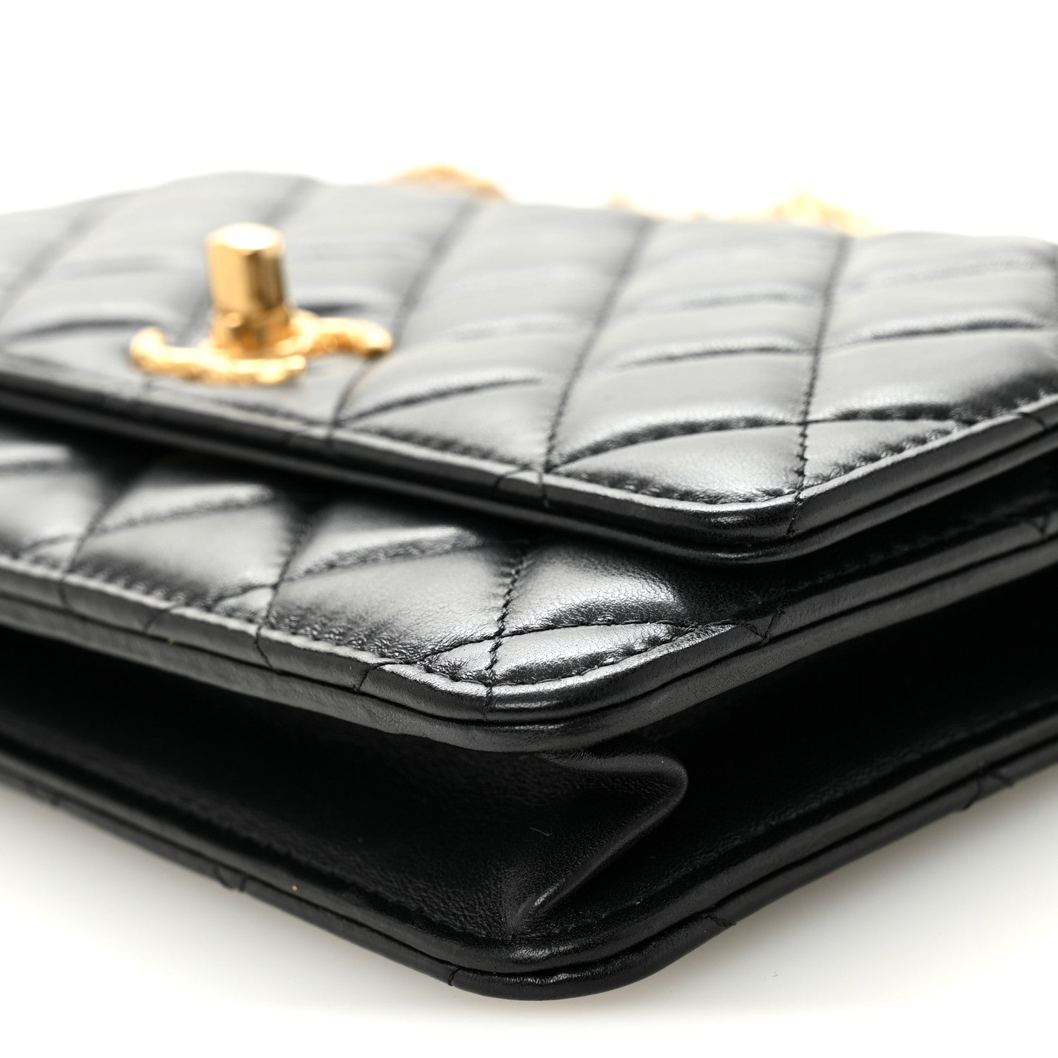 Chanel Lambskin Quilted Pillow Crush Wallet On Chain WOC Black 11 of 12