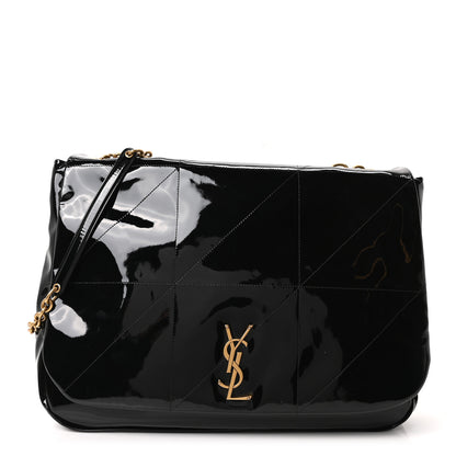 Saint Laurent Patent Matelasse Monogram Large Jamie 4.3 Black 1 of 10