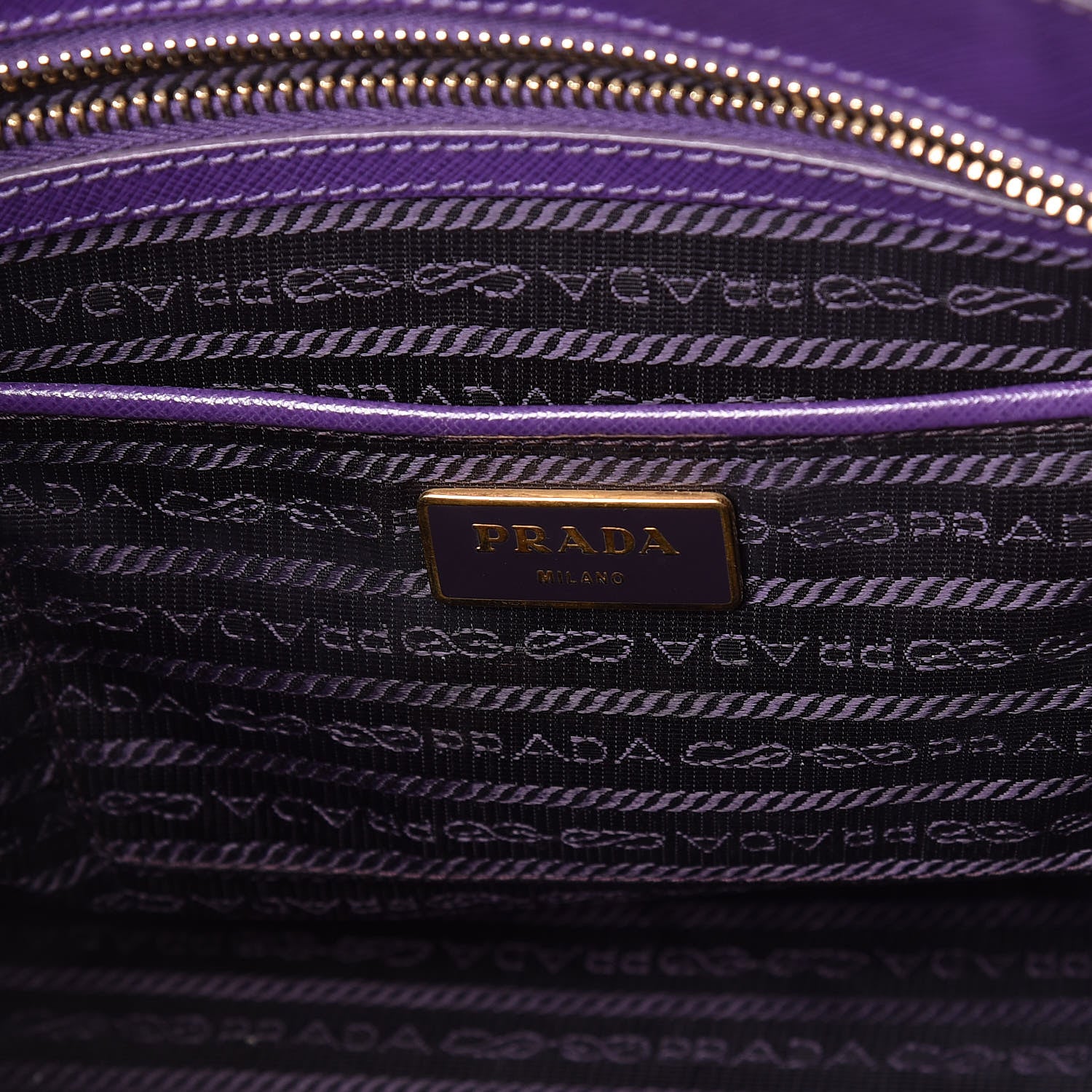 Prada Saffiano Medium Galleria Double Zip Tote Viola 12 of 18