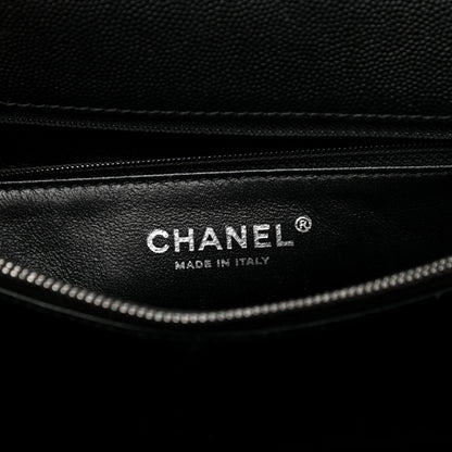 Chanel Caviar Lizard Quilted Medium Coco Handle Flap Black 6 of 10