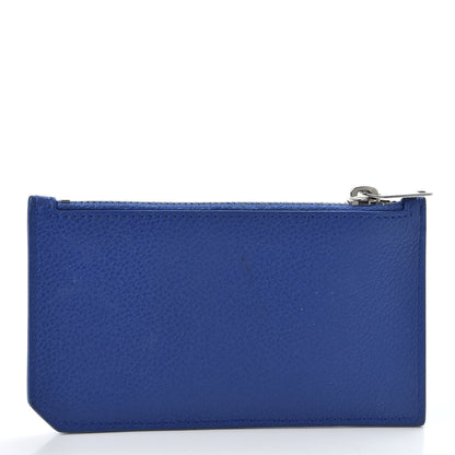 Saint Laurent Grained Calfskin 5 Fragments Zip Pouch Card Holder Deep Marjorelle 2 of 8