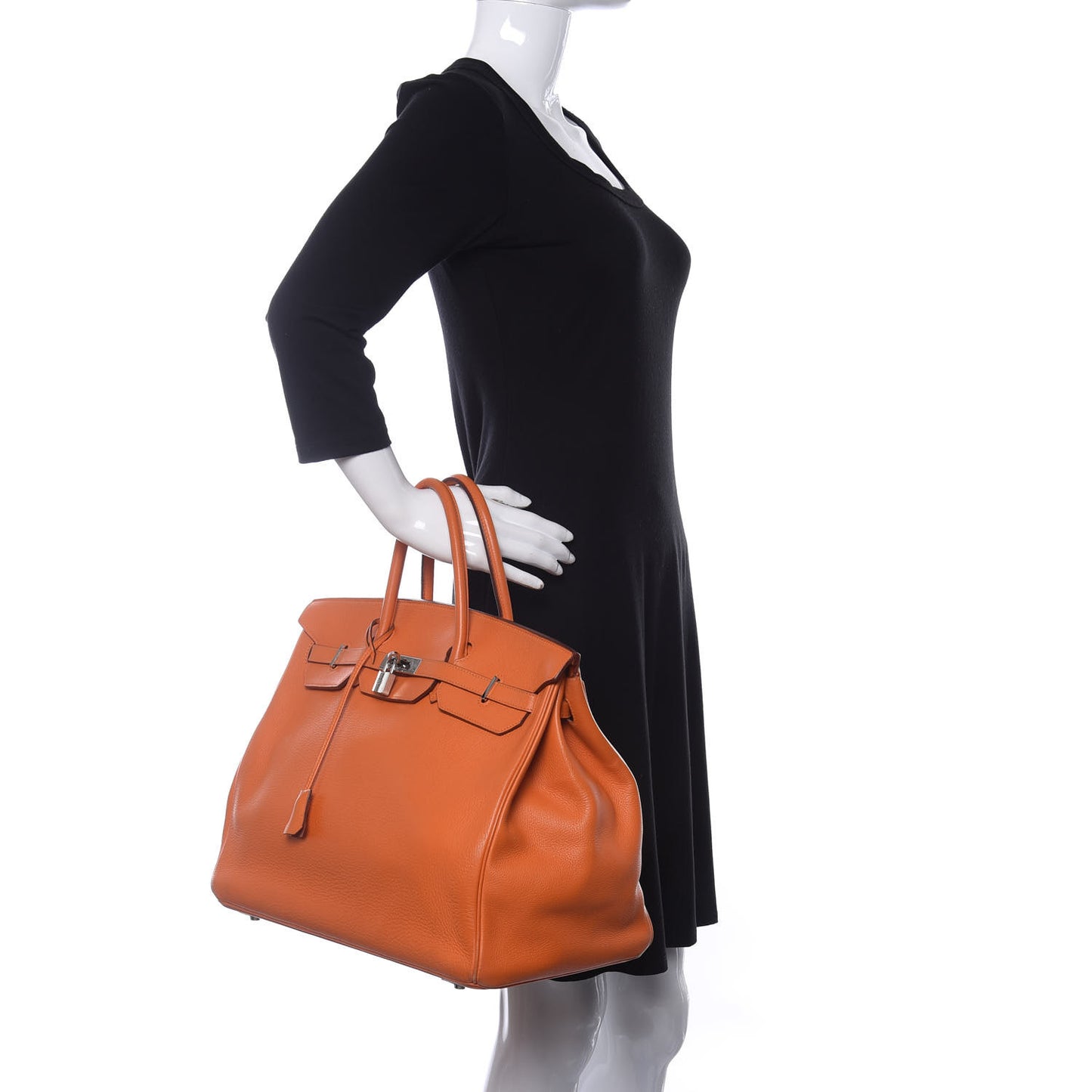 Taurillon Clemence Birkin 40 Orange
