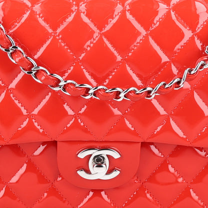 Chanel Patent Quilted Medium Double Flap Red 8 of 10