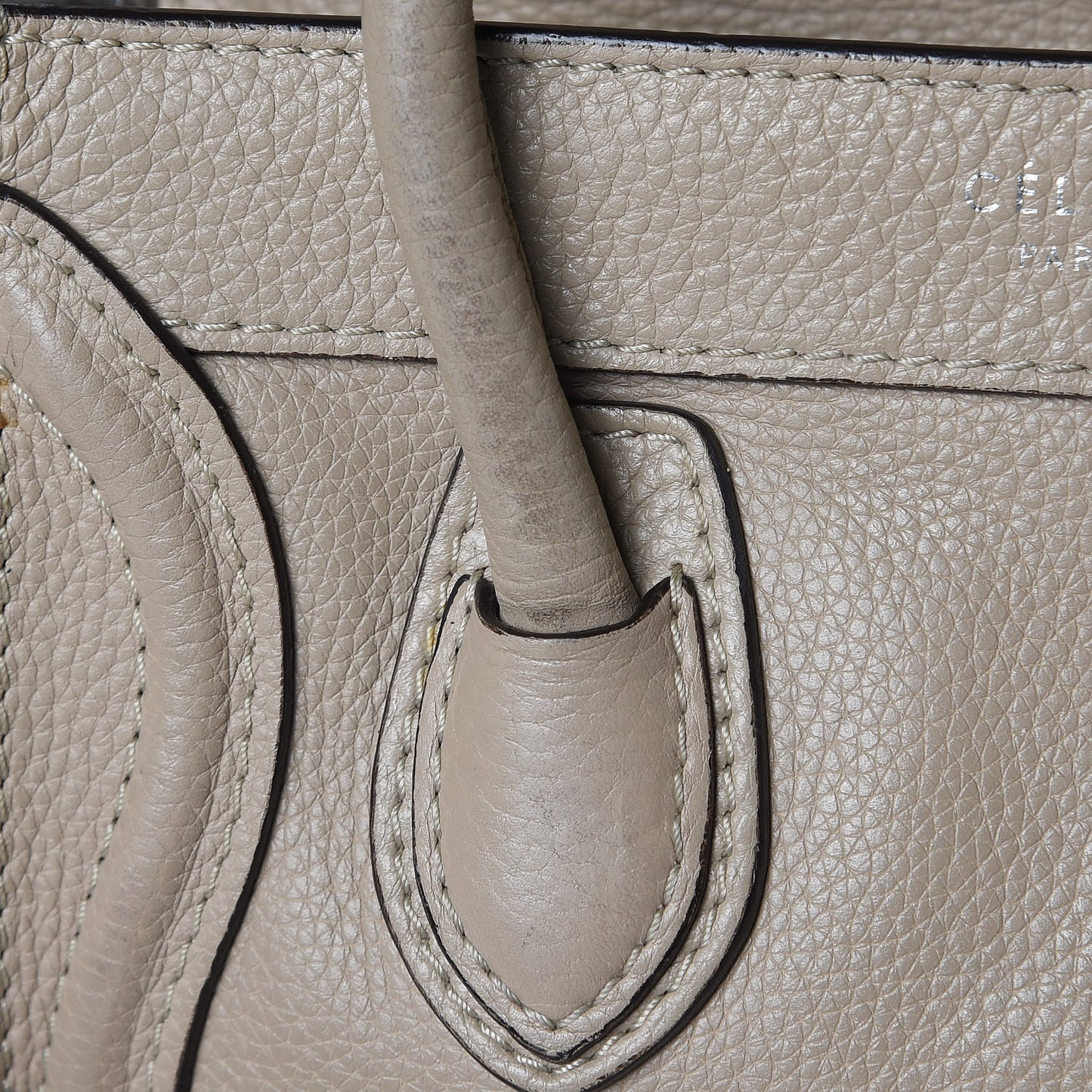 Drummed Calfskin Nano Luggage Dune