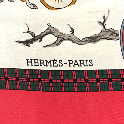 Hermes Silk L'hiver En Poste Rouge 2 of 3