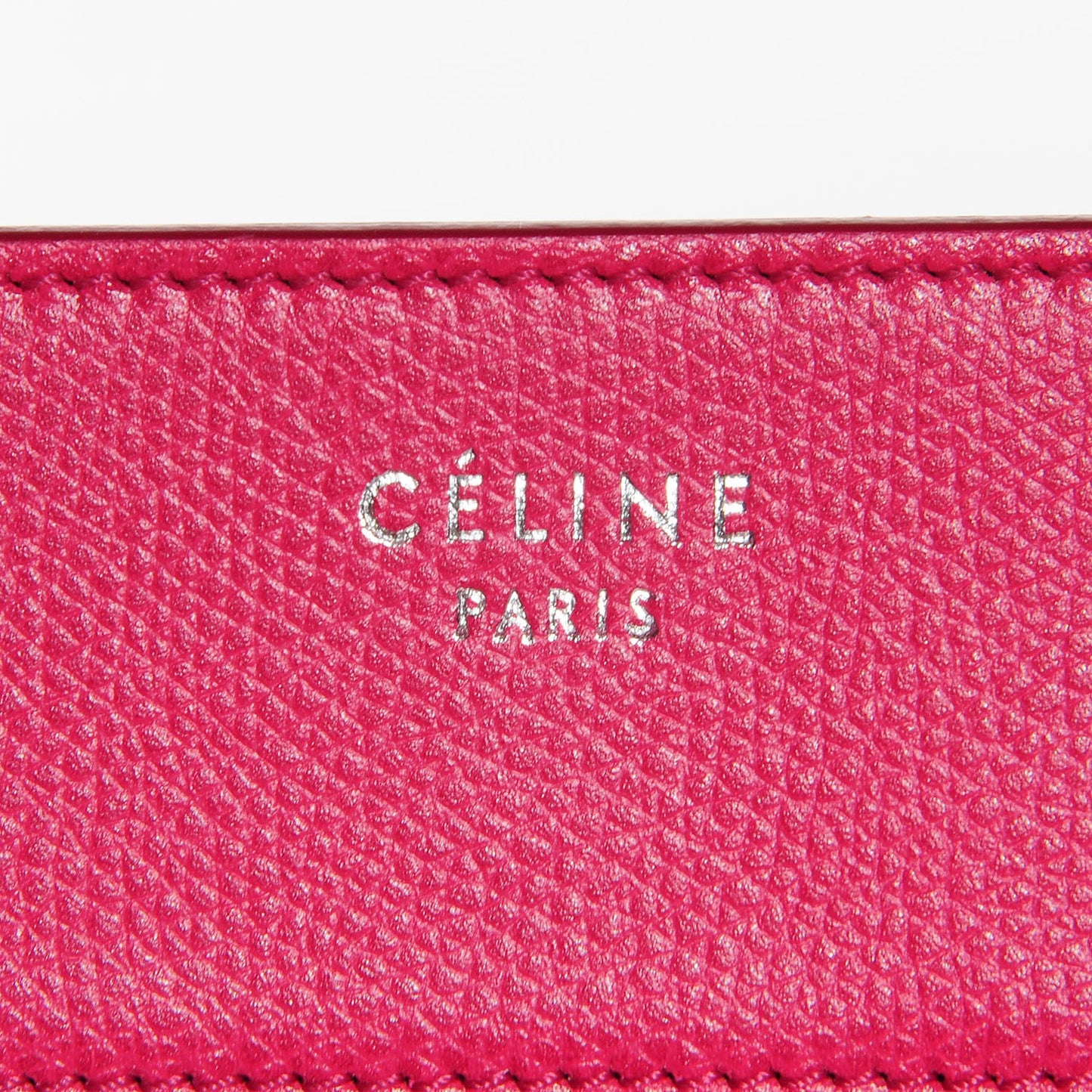 Grained Calfskin Medium Phantom Luggage Fuchsia