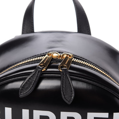 Burberry Coated Canvas Horseferry Print Backpack Black 9 of 10
