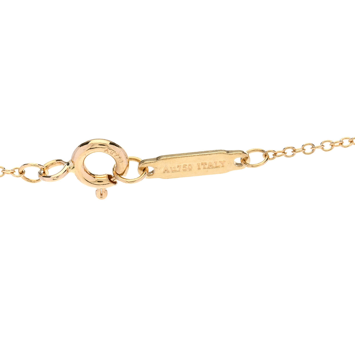 18K Yellow Gold T Circle Pendant Necklace