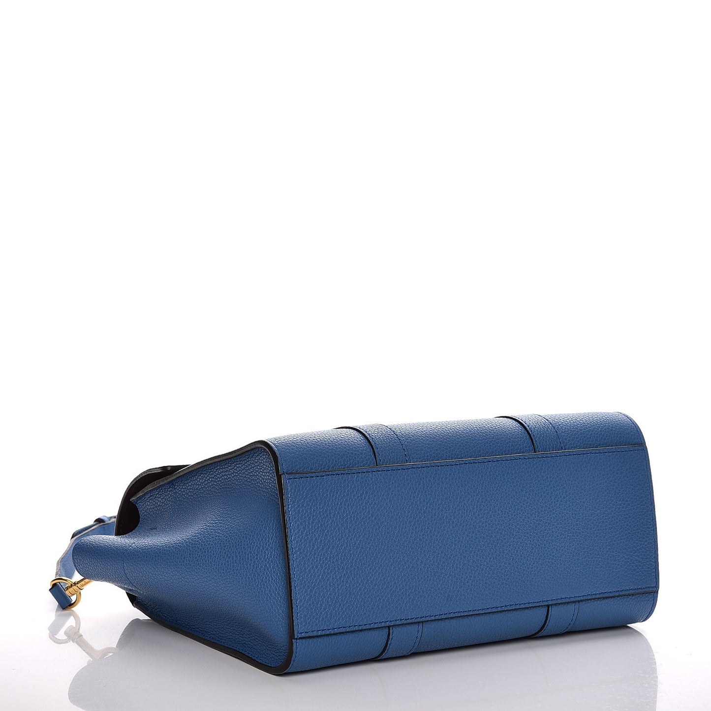 Classic Grain Calfskin Small Bayswater Porcelain Blue