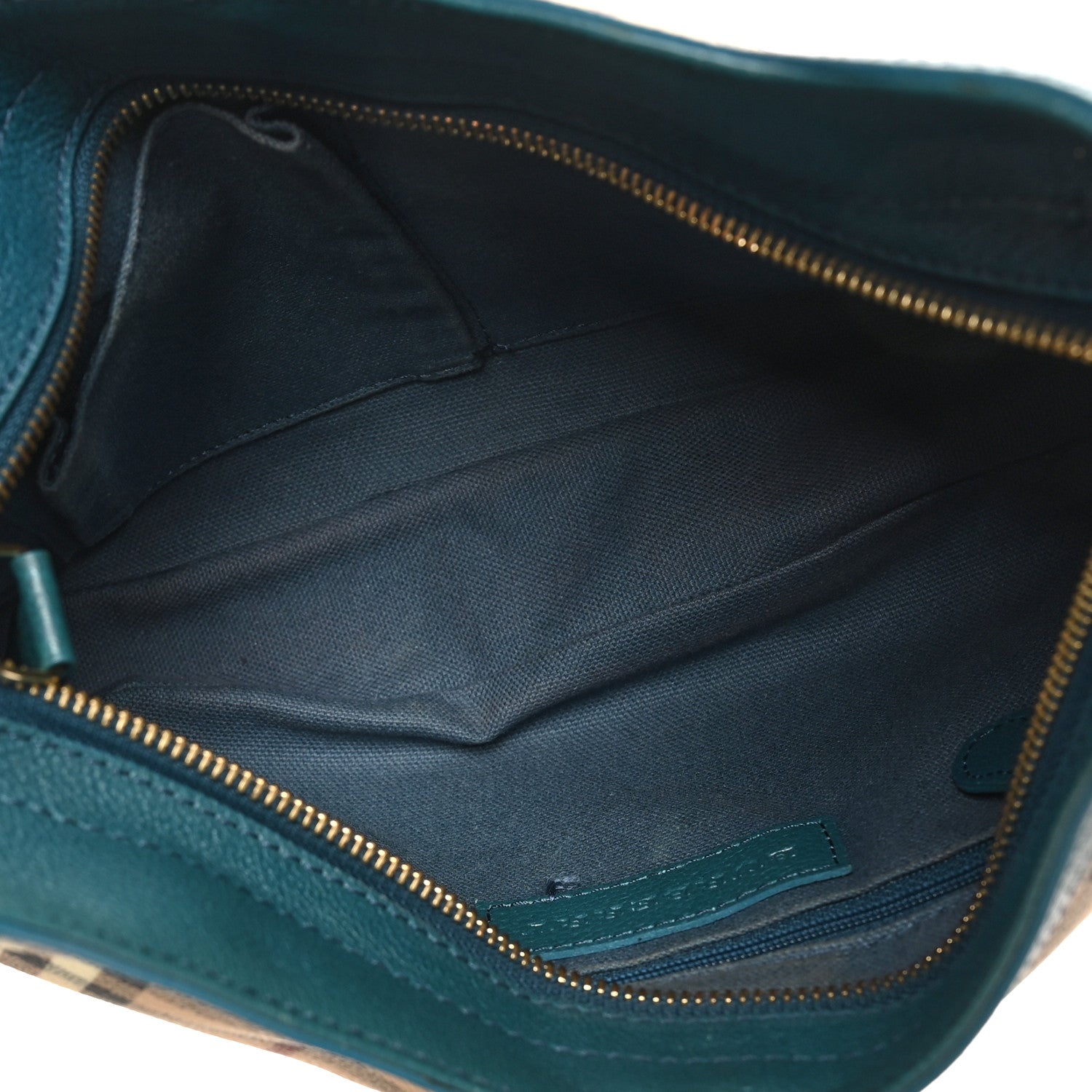 Burberry Haymarket Check Small Hernville Hobo Blue 5 of 9