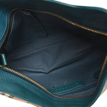 Burberry Haymarket Check Small Hernville Hobo Blue 5 of 9